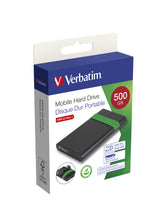 Verbatim 53111 disco rigido esterno 512 GB 5400 Giri/min 2.5" Micro-USB B 2.0/3.2 Gen 1 (3.1 Gen 1) Nero, Verde