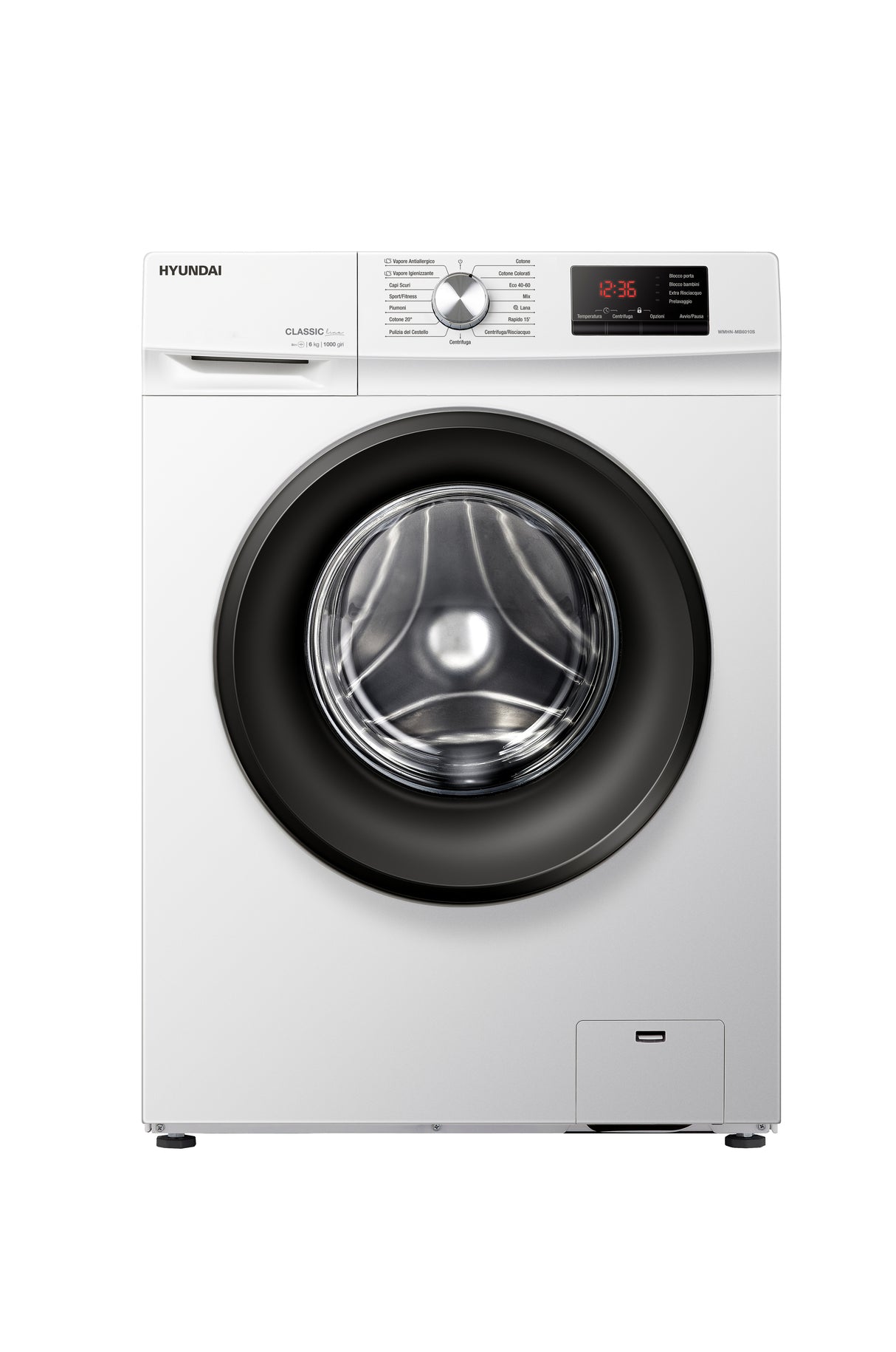 Hyundai WMHN-MB6010S lavatrice Caricamento frontale 6 kg 1000 Giri/min Bianco