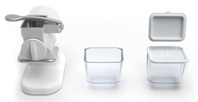 RGV Robusta Junior grattugia e spiralizzatore elettrici Grattugia elettrica Trasparente, Bianco