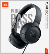 JBL Tune 500 Auricolare Cablato A Padiglione Musica e Chiamate Nero