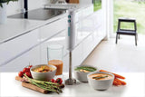 Ariete 601 Frullatore a immersione Breakfast, 700 W, 2 velocità, Lama in acciaio inox, Gamba removibile, Bicchiere trasparente, White & Aegean Teal