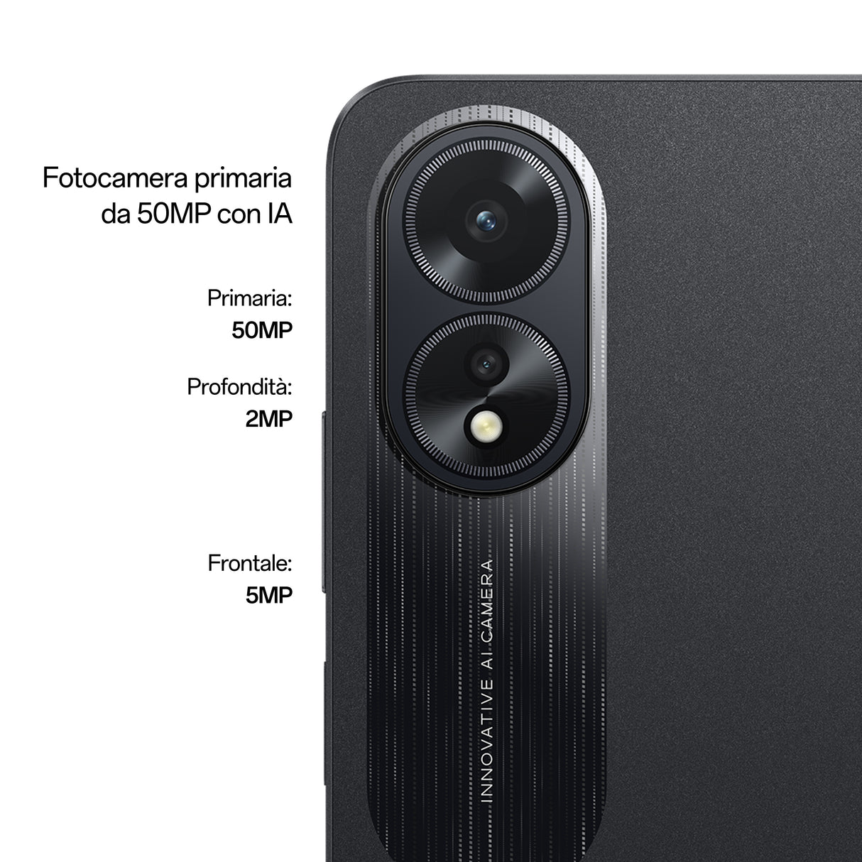 OPPO A38 4G Smartphone, AI Doppia fotocamera 50+2MP, Selfie 5MP, Display 6.56” 90HZ LCD HD+, 5000mAh, RAM 8 GB (4+4) + ROM 128GB, IP54, [Versione Italia],Glowing Black