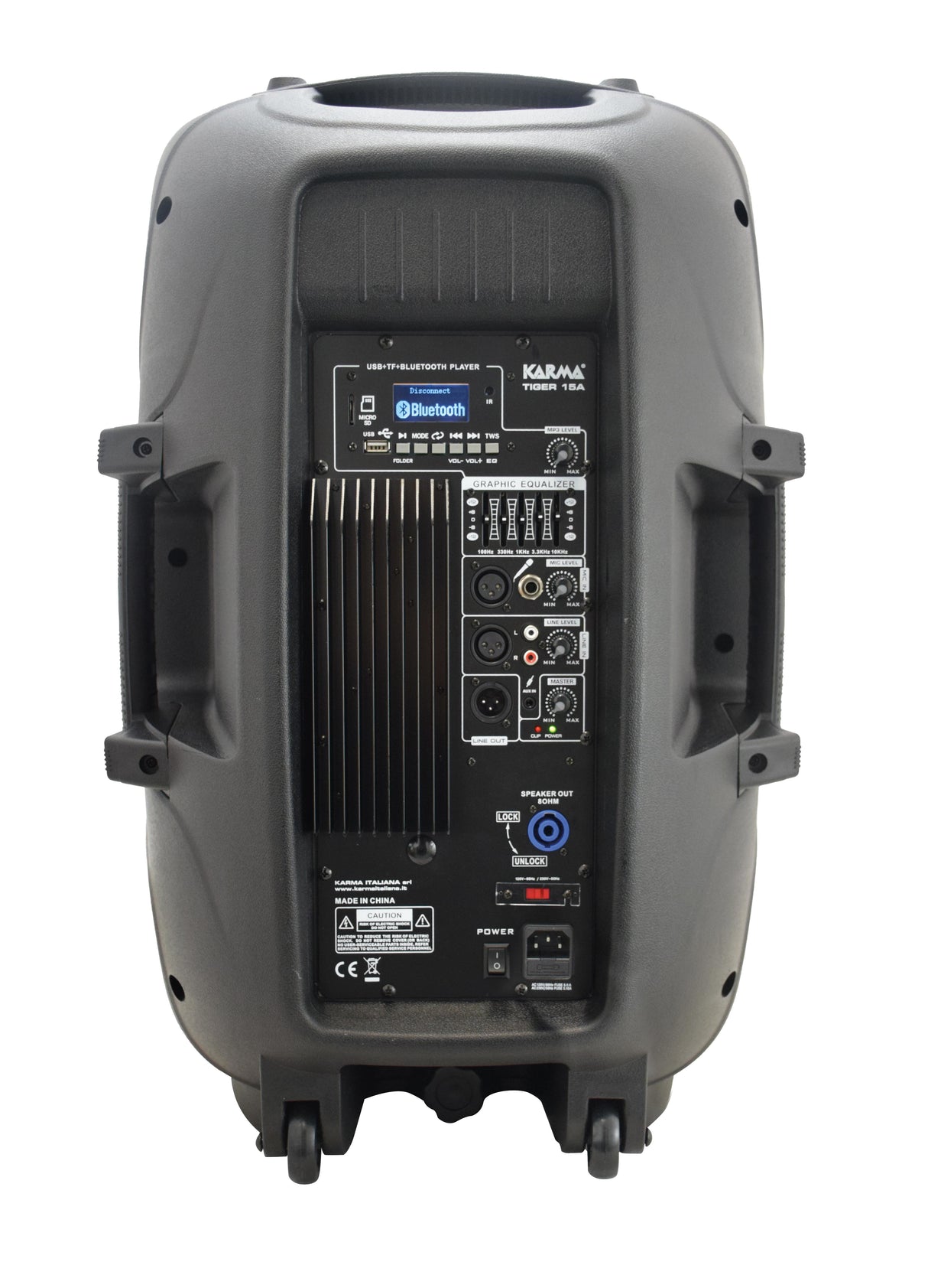 Karma Italiana Tiger 15A Sistema PA indipendente 205 W Nero