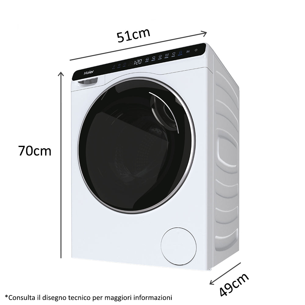 Haier MiniDrum, Lavatrice, 5kg, Classe A, Bianco, HW50-BP12307-S
