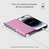 SBS TTBB10000FASTP batteria portatile Polimeri di litio (LiPo) 10000 mAh Rosa