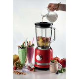 Ariete 585 Frullatore Moderna Rosso - 1000 W - Capacità Tazza Vetro 1,5 L - 4 Velocità - 4 lame