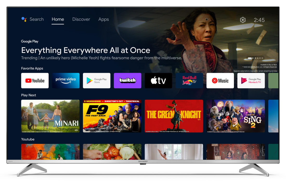 Sharp 55FP1EA TV 139,7 cm (55") 4K Ultra HD Smart TV Wi-Fi Argento
