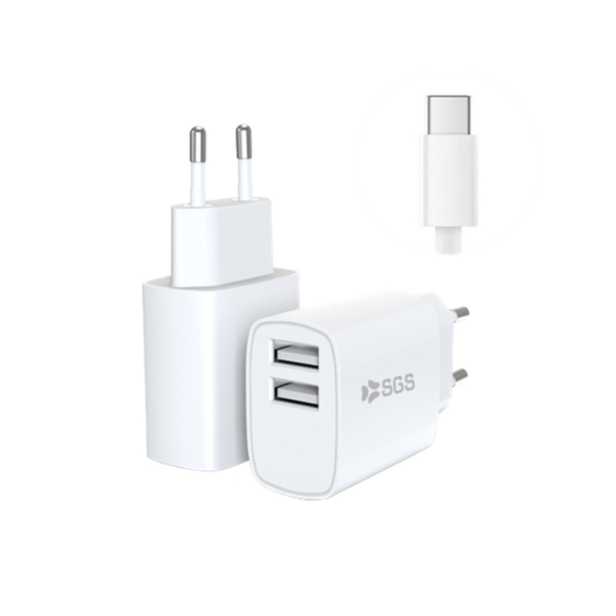 Sgs caricabatterie completo typec 12w