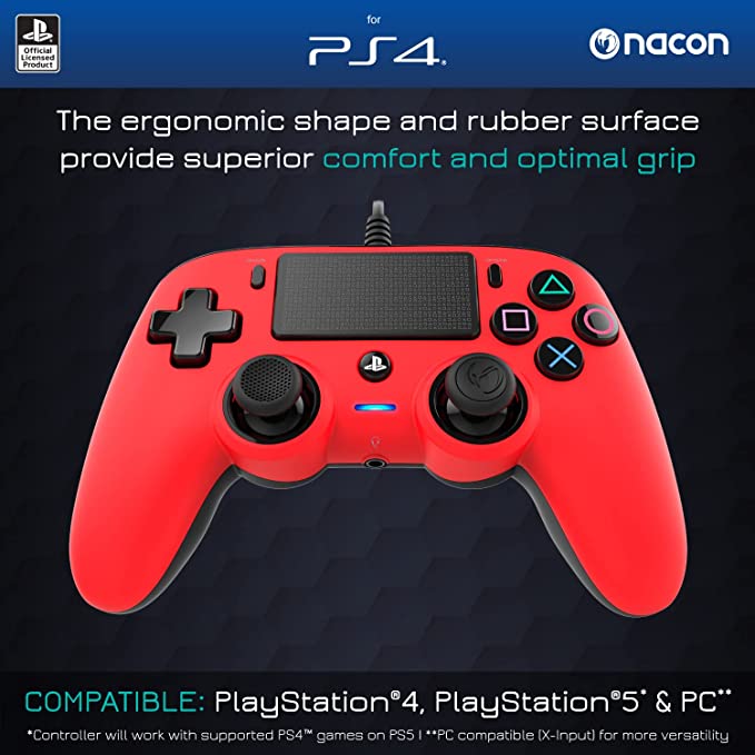 NACON WIRED PS4 ROSSO