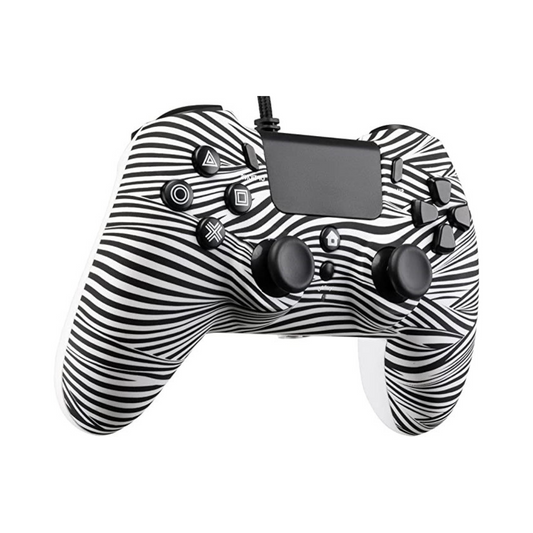 CONTROLLER WIRED PS4 BLACK AND WHITE